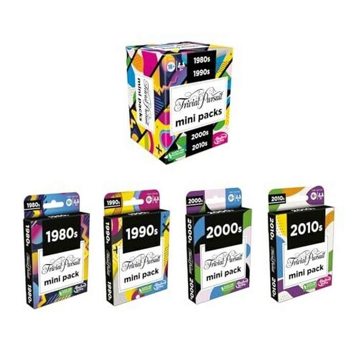 Trivial Pursuit Mini Packs Multipack - Includes 4 Games with 4 Decades
