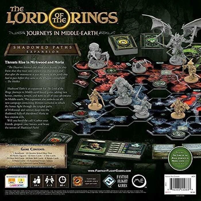 The Lord of the Rinds - Journeys in Middle Earth : Shadowed Paths Expansion Card Game