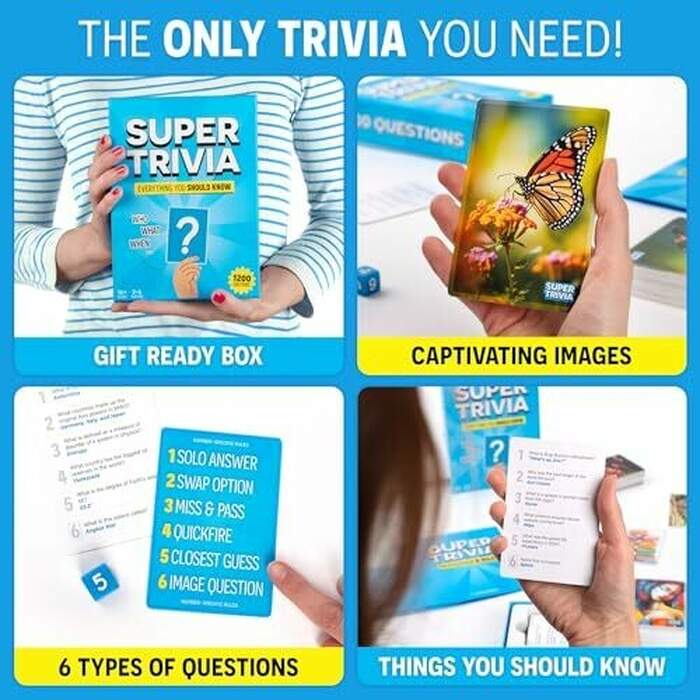 Super Trivia - Games for Adults with 1200 Questions