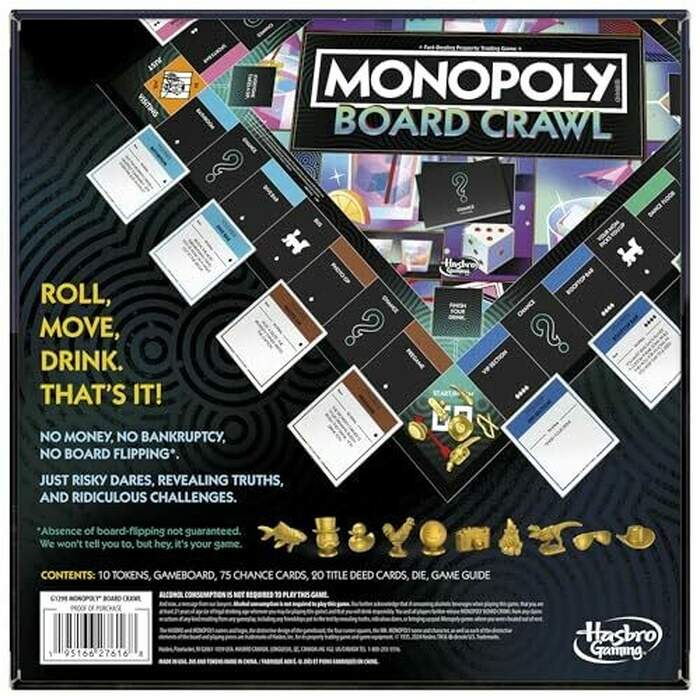 Monopoly Board Crawl Game | Official Monopoly Drinking Game for Adults Only