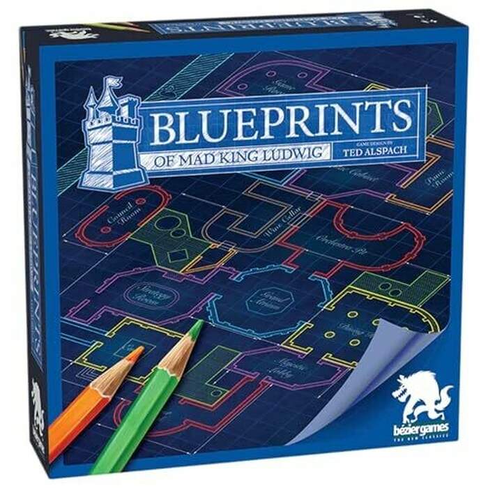 Blueprints of Mad King Ludwig - A Flip & Sketch Strategy Board Game