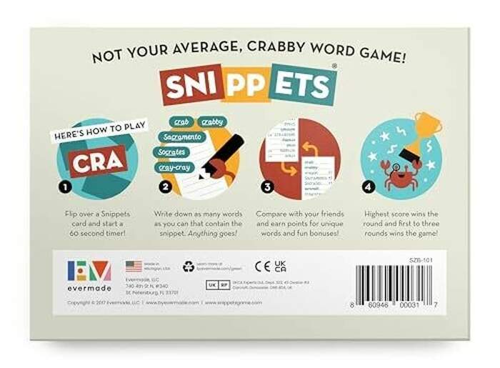 Snippets - the Fast Paced, Anything Goes Word Game