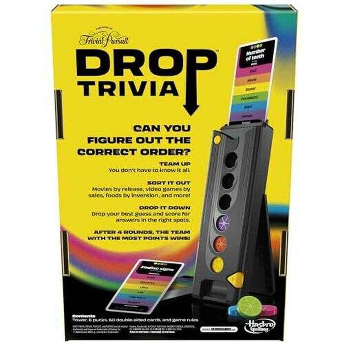 Drop Trivia Game | Electronic Party Game with Voice and Sounds