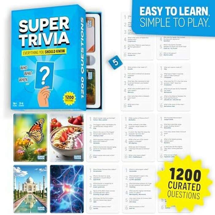 Super Trivia - Games for Adults with 1200 Questions