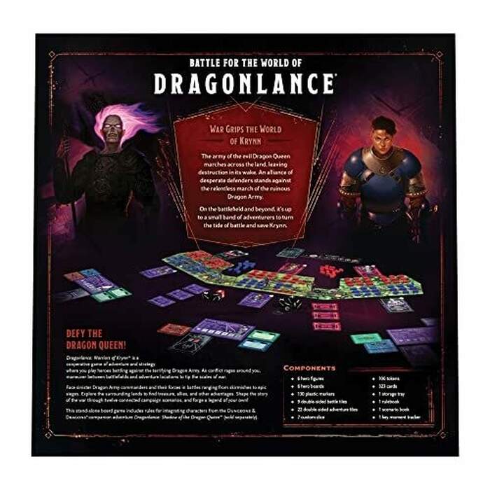 D&D Dragonlance: Warriors of Krynn - Cooperative Strategy Board Game for 2-5 Players