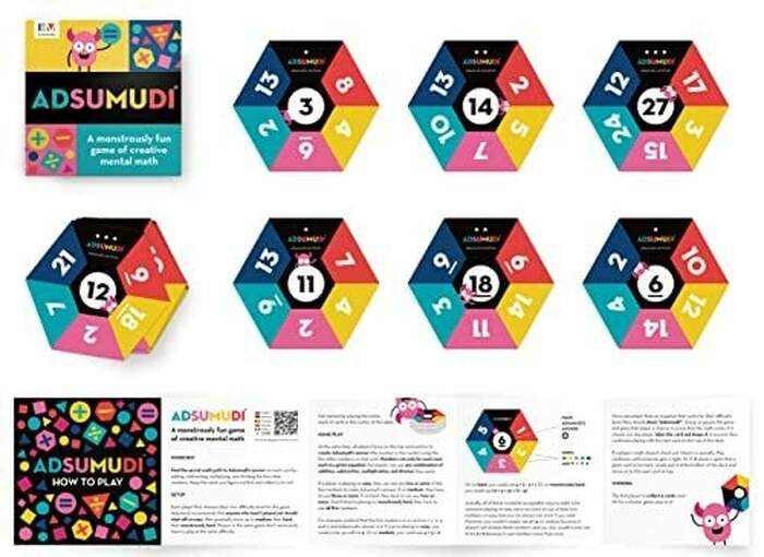 Adsumudi - the Monstrously Fun, Smart Game for Kids to Master Multiplication, Division, Addition and Subtraction