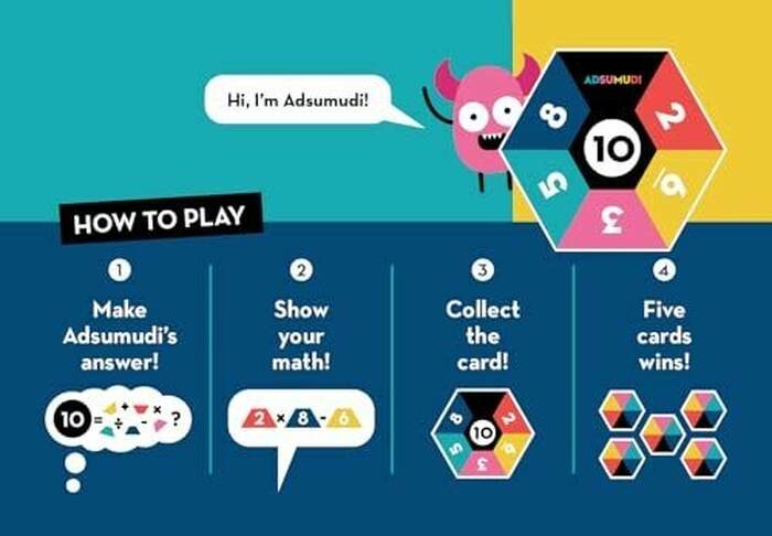 Adsumudi - the Monstrously Fun, Smart Game for Kids to Master Multiplication, Division, Addition and Subtraction
