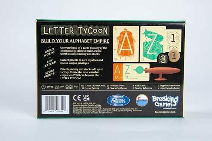 Letter Tycoon | Family Game | 2-5 Players